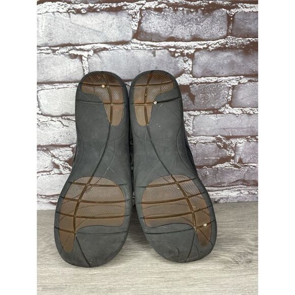 Clarks Unstructured Black Leather Casual Button Loafers Women Sz 10M US/41.5EU - Picture 8 of 16